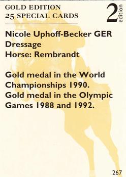 1995 Collect-A-Card Equestrian #267 Nicole Uphoff-Becker / Rembrandt Back
